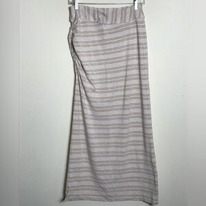 Athleta Women’s Size Small Serafina Stripe Maxi Skirt - Ecru Heather - MSRP $64